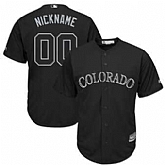 Colorado Rockies Majestic 2019 Players' Weekend Cool Base Roster Customized Black Jersey,baseball caps,new era cap wholesale,wholesale hats